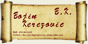 Bojin Kerezović vizit kartica